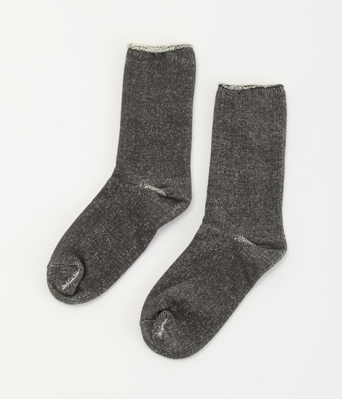 シルクコットンホームソックス(チャコール-ONESIZE)