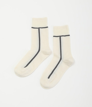シルケットコットンラインソックス