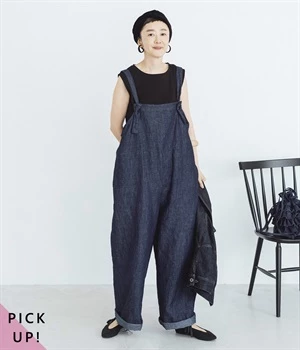 マイフェイバリットデニムサロペット(ネイビー-ONESIZE)